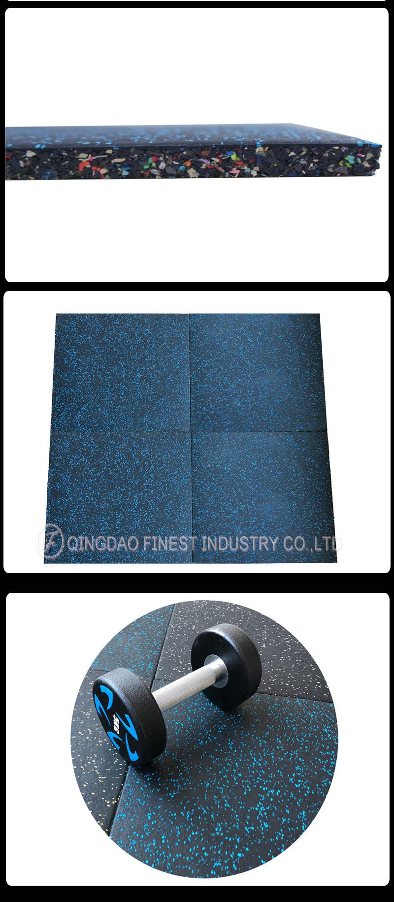 Porless Factory Customized Anti-Slip Shock Absorption EPDM Gym Rubber Flooring Tile Rubber Floor Matting