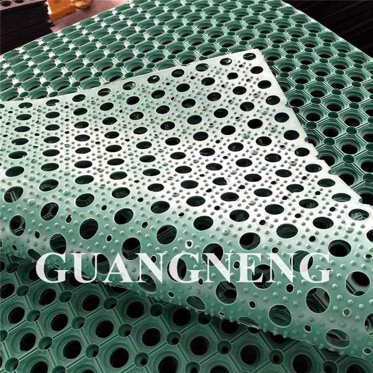 Perforated Anti Slip Swimming Pool Rubber Mat/Rubber Grass Mat