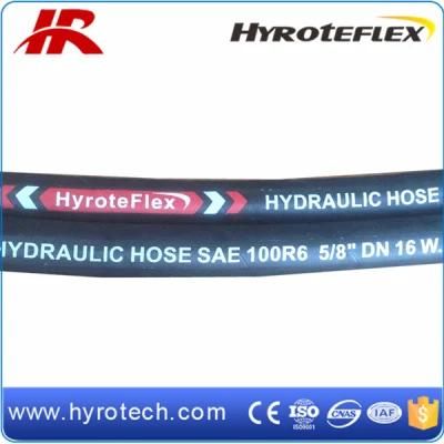 Manufacture for Sale Fiber Braided Reinforced Rubber Hose SAE100r3/SAE 100r6