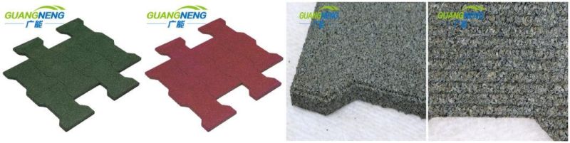 Eco-Friendly Outdoor Playground Square Rubber Tiles