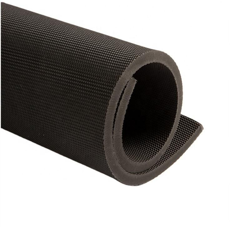 Oil Resistance NR Rubber Sheet Rubber Flooring Mat with Two Sides Fabric Impression