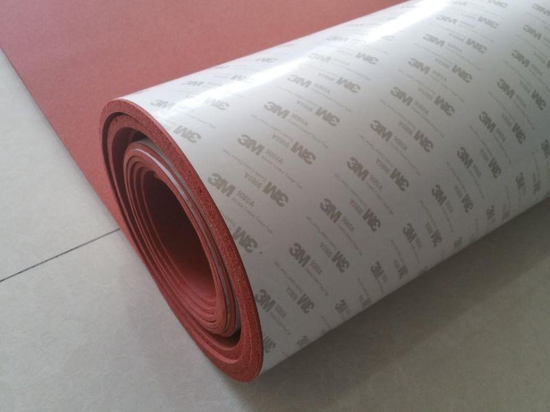 1.5-50mm X 0.1-1.5m X 1-20m Silicone Sponge Sheet, Silicone Foam Sheet with Close Cell Silicone Sponge, 10-40sh a, 0.5-1.0g/cm3, Backing Adhesive 3m (3A1002)
