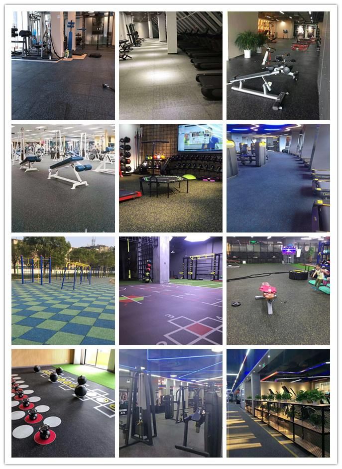 Colorful EPDM Flecks Gym Rubber Flooring Tiles1m * 1m