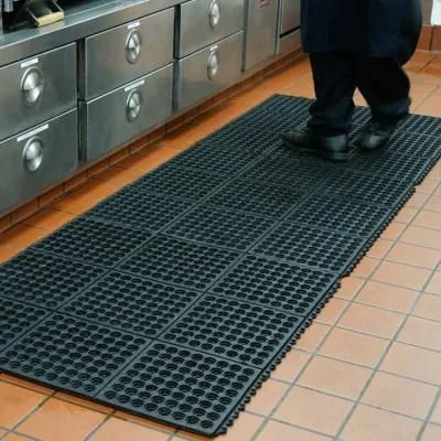 Good Quality Rubber Kitchen Mat Hole Non Slip Washable