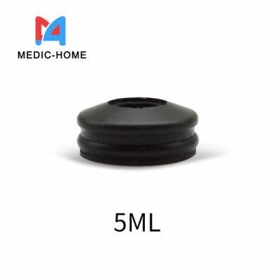 Disposable Pharmaceutical Packaging 5ml Isoprene Rubber Syringe Piston with a Hole (CE ISO)