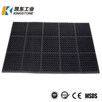 Kingrubber Outdoor Rubber Drainage Hole Mat Used for Hotel Kitchen Wet Area