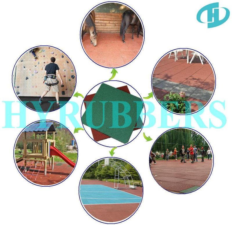 Rubber Safety Surface, Rubber Tile for Nursery School
