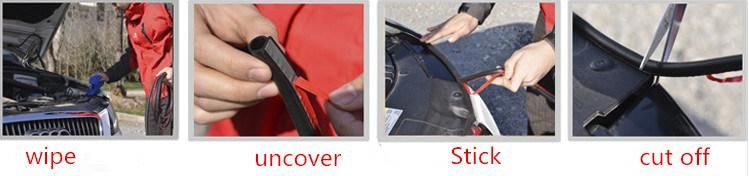 D-Shape Trim Edge Hollow Profile Rubber Sealing Strips for Car Glass
