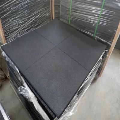 Black Gym Rubber Flooring/Anti Slip Durable Rubber Mat