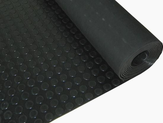 Black Round Button Rubber Sheet, Stud Rubber Sheet for Flooring Rolls