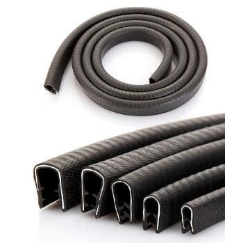 U Shaped Channel PVC Edge Trim Plastic Rubber Seal Strip with Metal Insert