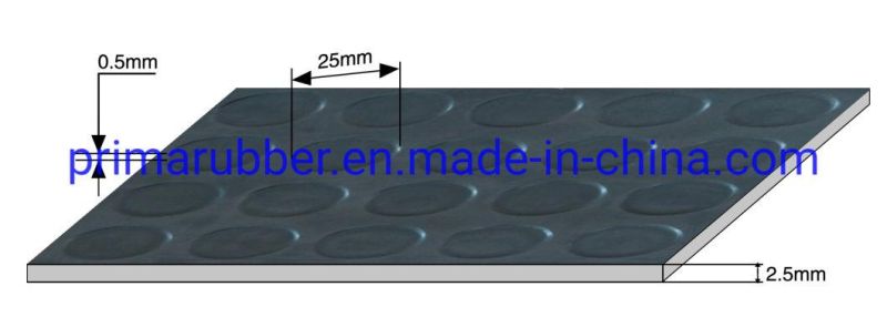 Supply Grey Color Rubber Mat/Floor/Matting with Various Thickness/Width in China Manufacturer