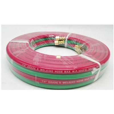 Grade R 1/4X25FT Rubber Twin Hose with B-B Fitting