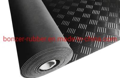 5 Bars Anti Slip Checker Runner Rubber Mat / Rubber Floor / Rubber Sheet