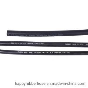 Two High Tensile Steel Wire Braided Hydraulic Hose with ISO 9001 SAE100r2at DIN En 853 2sn
