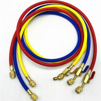 R134A Red/Yellow/Blue Refrigerant Gas Charging Hose