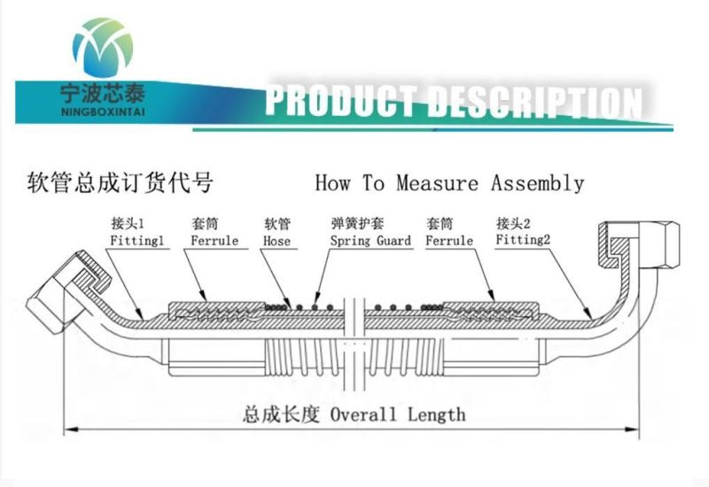 High Pressure Wire Braid Rubber Hose Hydraulic Hose Assembly with Fittings