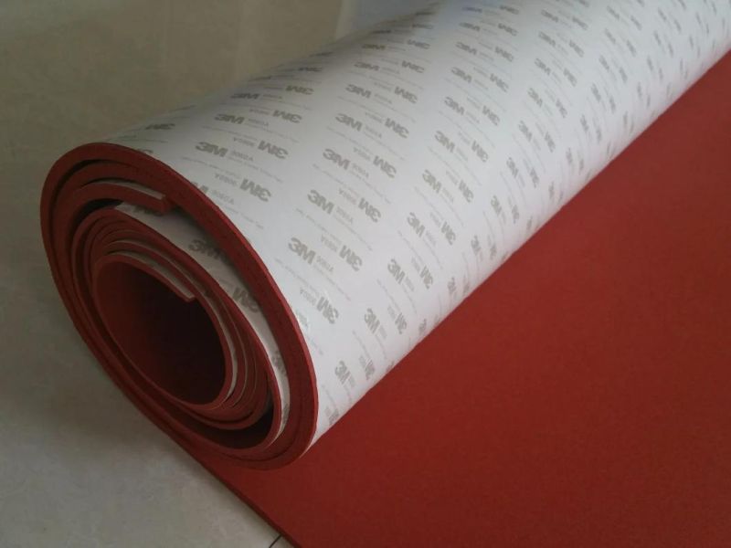 High Temperature Resistant Silicone Sponge Rubber Sheet, Siliconr Sponge Rubber Sheets, Silicone Foam Rubber Sheet with 3m Adhesive