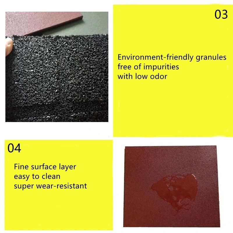 160mm*200mm Dog-Bone Shape Rubber Flooring