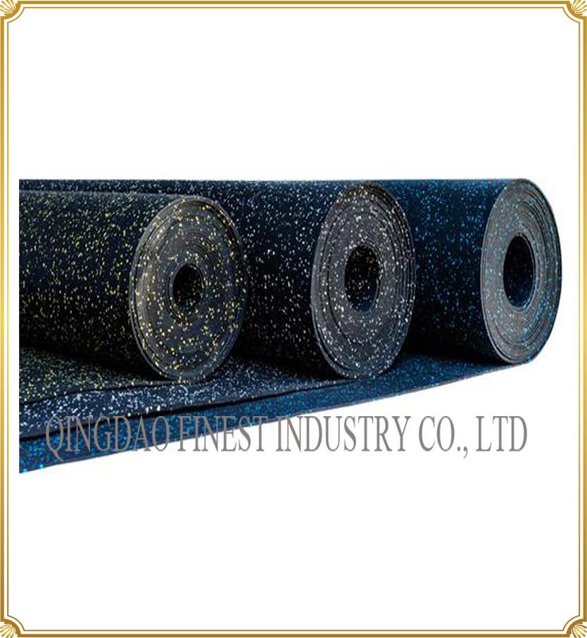 Crossfit Shock Absorber 10% EPDM Speckles Rubber Mats Tiles Rubber Flooring Rubber Rolls