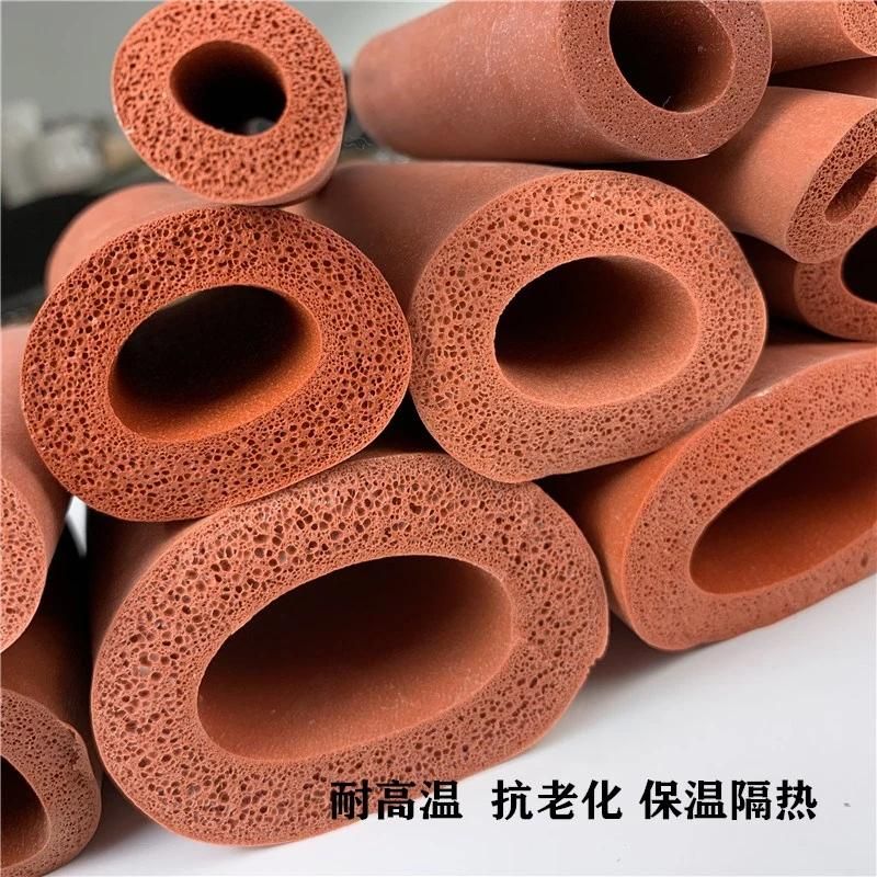 Closed Cell Silicone Sponge Extrusion, Silicone Sponge Profile, Silicone Sponge Cord with Red Color