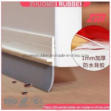 Grey Color PVC Rubber Bottom Door Sweep Seal