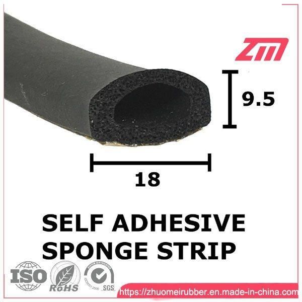Black Sponge Rubber Seal Strip