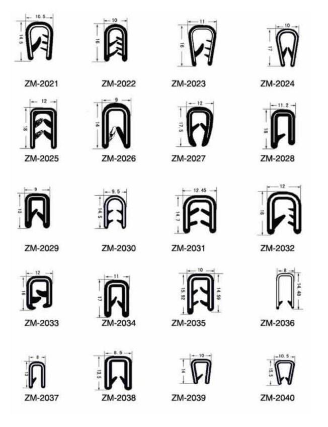 Extrusion PVC U Shaped Trim Car Door Edge Protector Rubber Seal