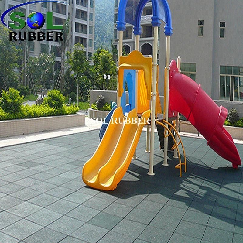 Colored Playground Outdoor Gym Floor Rubber Mat