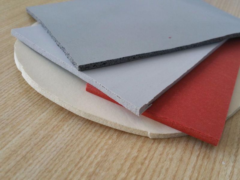 Smooth Silicone Sponge Rubber Sheet, Silicone Foam Rubber Sheet with Dark Red, White, Grey, Black, Beige, Brown, Blue