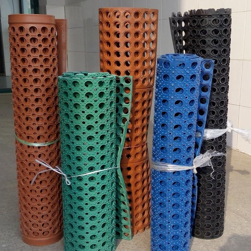 Anti Fatigue Workplace Flooring Water Drainage Rubber Kitchen Mat