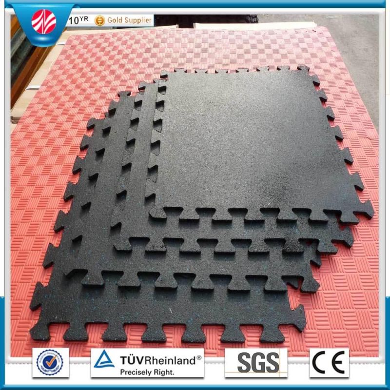 Interlocking Rubber Tile, Kindergarten Rubber Flooring, Rubber Playground Flooring