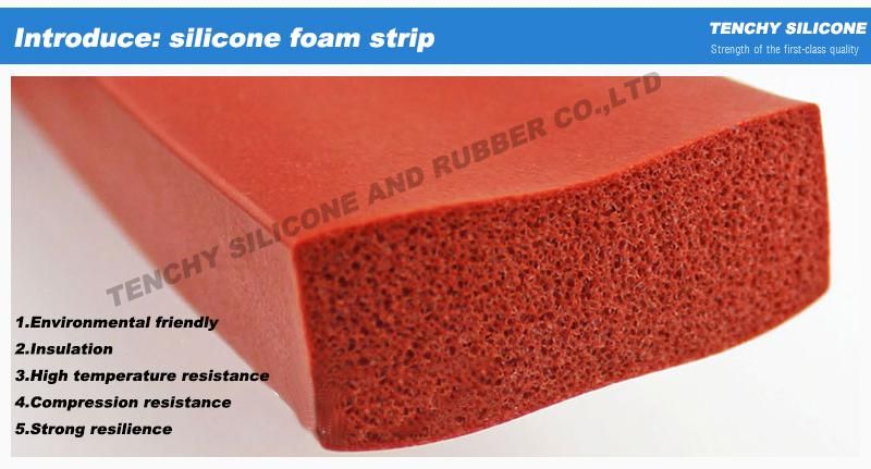 Foam Silicone Extrusion Sponge Strip for Water Sealing Applications
