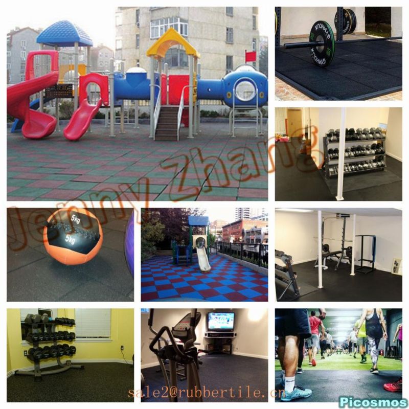 Gym Rubber Tiles Outdoor Safety Sports Rubber Flooring Tile