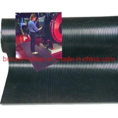 3 - 8 mm Waterproof Corrugated Fine Ribbed Rubber Floor Matting Sheet