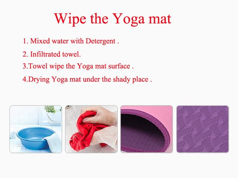 New Fashion Blue Rubber Black PU Yoga Mat for Pilates
