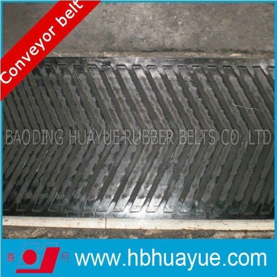Speical Chervon Rubber Conveyor Belt Black Belt
