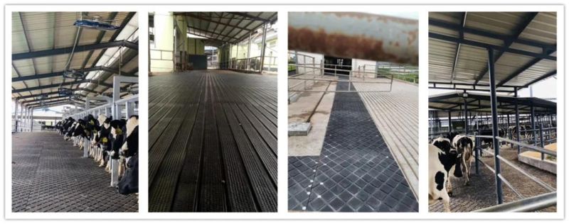 Popular Black Anti Slip Cow Horse Matting Stable Mats Used in Animal Floor/Kitchen