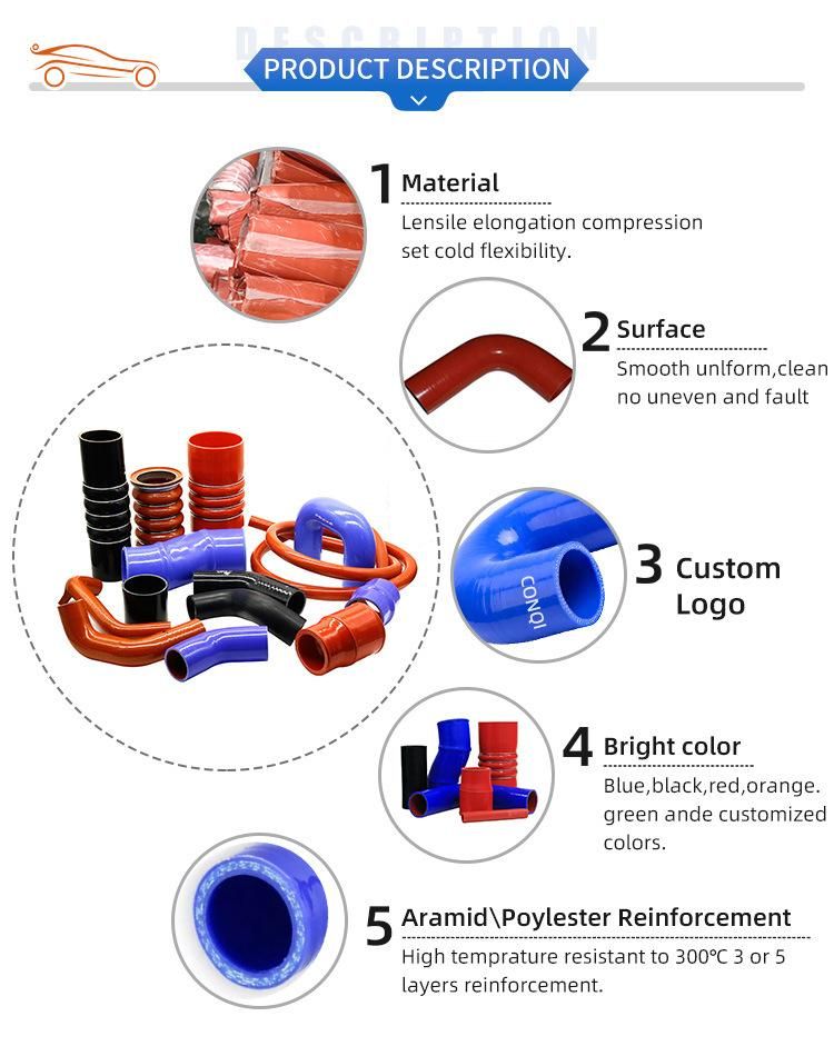 Factory Selling High Temperature Resistance Print Logo Silicone Hose
