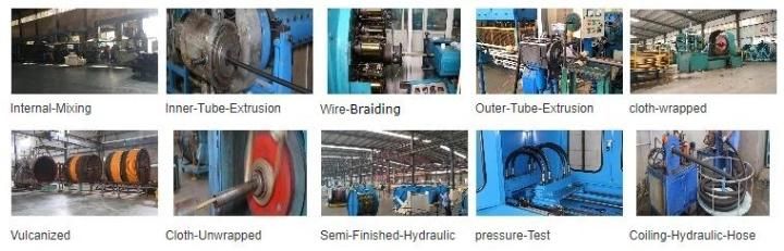 Wire Braided High Pressure Rubber Hydraulic Flexible Fuel Hose SAE100r1at/1sn