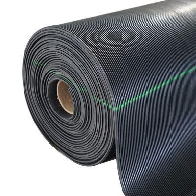 Anti-Slip Fine Ribbed Rubber Mat Flooring