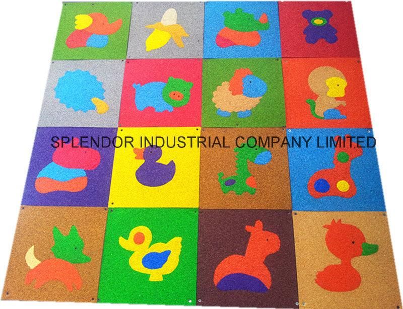 Cartoon Pattern Rubber Tiles, Rubber Mat