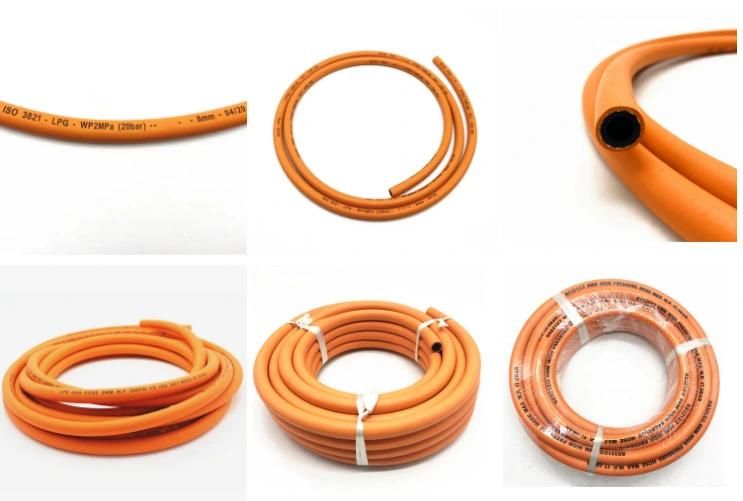 3/8" Orange Rubber LPG Hose for Home Cooking Gas