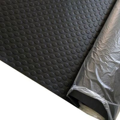 Cheap Price Black Anti Slip Round Button Circluar Stud Diamond Type Rubber Mat
