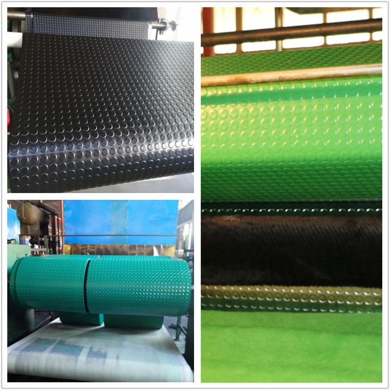 Gray Anti-Slip Rolled Rubber Floor Mats Round Stud Rubber Sheet