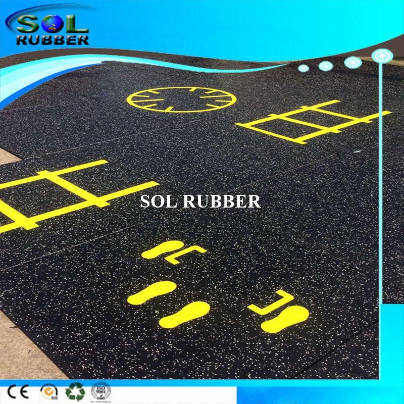 High Impact Special Pattern Logo Gym Rubber Flooring Mat