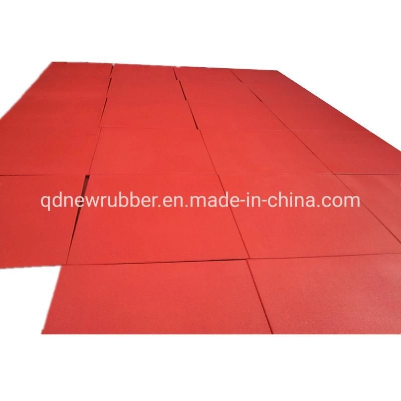 Black with Red White Green Grey Blue Dots Recycled Rubber Gym Flooring Mats