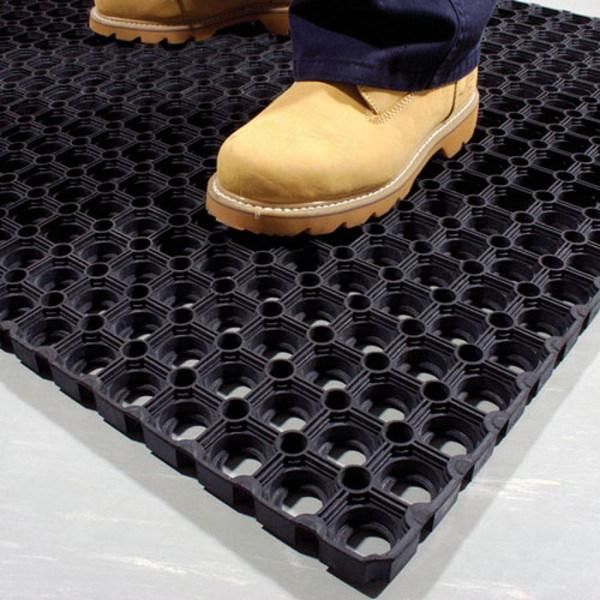 China 10-16 mm Non-Slip Anti-Fatigue Rubber Sheet Flooring Mat Rubber Floor