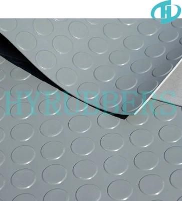 Anti Slip Grey Round Coin Rubber Sheet Roll