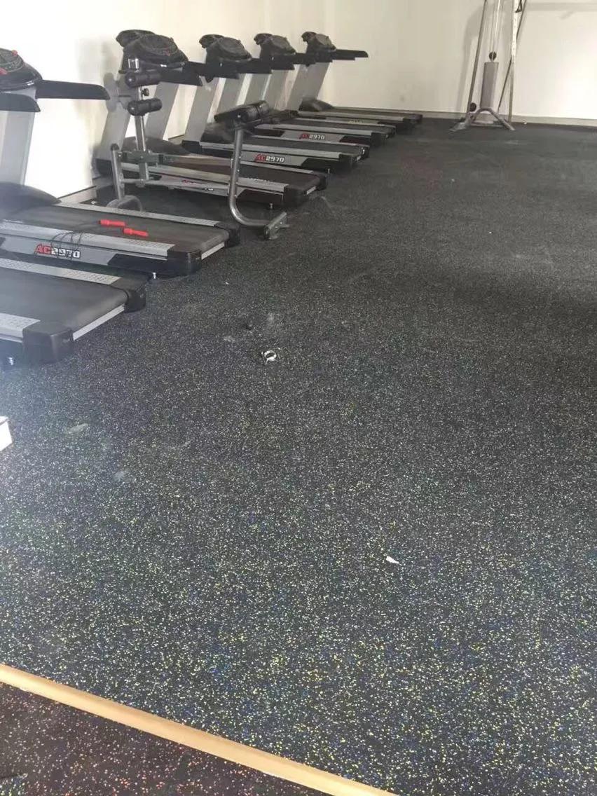 Durable Gym Rubber Flooring Roll with EPDM Speckles Rubber Carpet